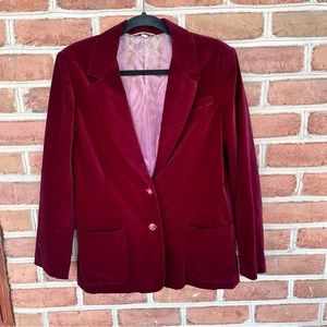 Vintage wine/dark burgundy velvet ladies jacket
